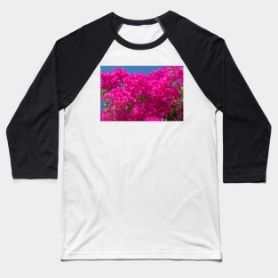 Bright pink bougainvillea flowers and vine Baseball T-Shirt